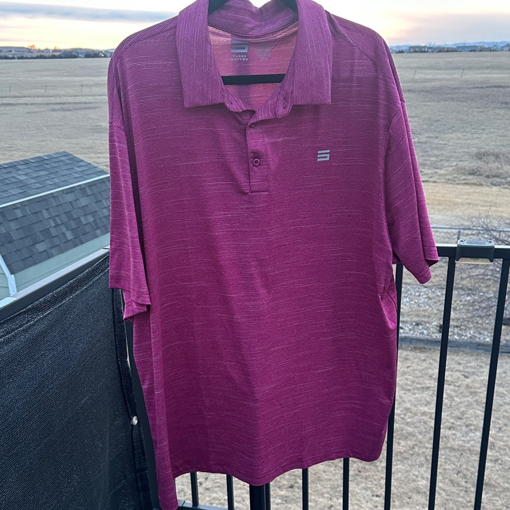 Three Sixty Six Rich Burgundy Polo Shirt